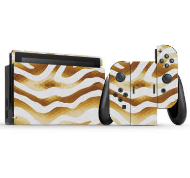 Gold animal print Nintendo sticker - TenStickers