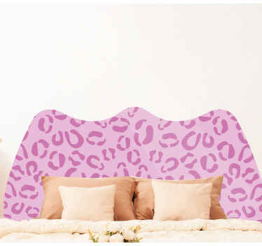 Pink leopard print wall sticker for bedroom - TenStickers