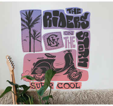 70-luvun värikäs biker urbaanitarra - Tenstickers