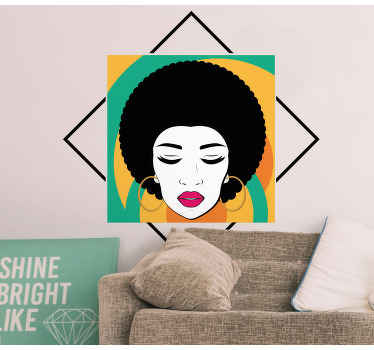 70s artistic urban woman urban decal - TenStickers