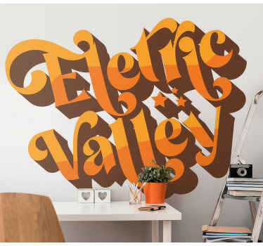 70'erne elektrisk dal retro tekst urban klistermærker - TenStickers