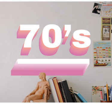 Stickers Urbain Texte coloré des années 70 - TenStickers