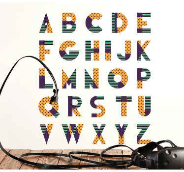 Městská samolepka městské retro abecedy 70. Let - TenStickers