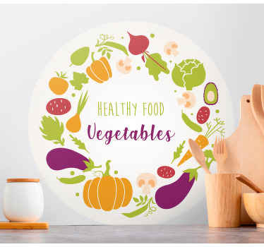 Healthy vegetables on a white background decal - TenStickers