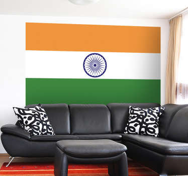 Muursticker vlag India - TenStickers