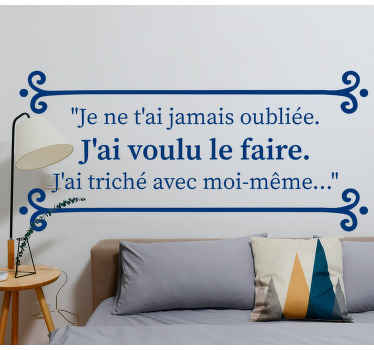 Sticker Chambre Une pensée constante - TenStickers