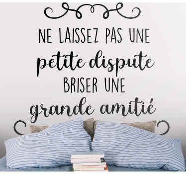 Sticker Ado Aucun Disputes ne brisent l'amitié - TenStickers