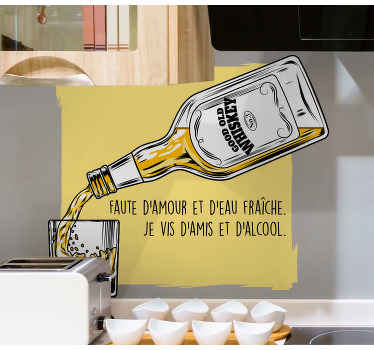 Sticker Cuisine Citation drôle sur l'amour - TenStickers