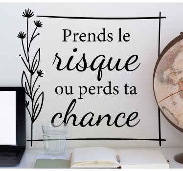 Sticker Porte Un risque et une chance - TenStickers