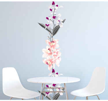 Orkidea kukka seinä kukkatarra - Tenstickers