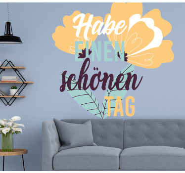 Adesivo decorativo flores Tenha um bom dia cravo - TenStickers