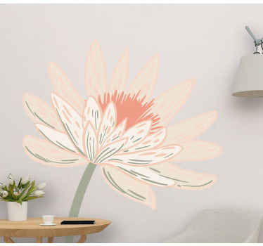 simple daisy flower flower wall sticker - TenStickers