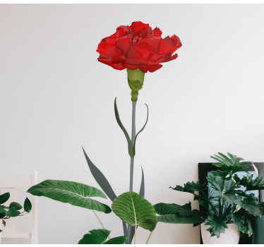 Adesivo decorativo flores Cravo vermelho - TenStickers