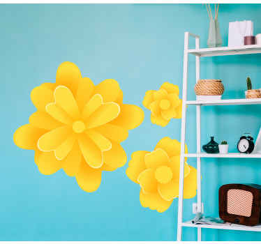 Adesivo decorativo flores Cravo amarelo - TenStickers