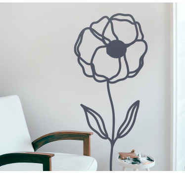 Adesivo decorativo flores Cravo cortado - TenStickers