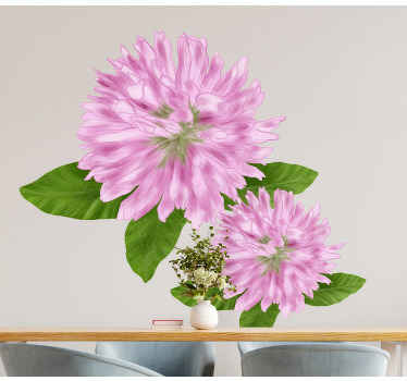 Kaksi kaunista neilikkaa kukkatarra - Tenstickers