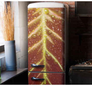 Vinilo para nevera Hoja de maranta roja - TenVinilo