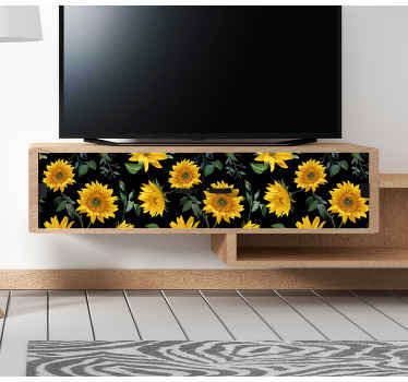 Adesivo mobile girasole d'epoca - TenStickers