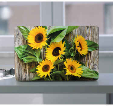 Folie laptop-abdeckung mit sonnenblumen - TenStickers