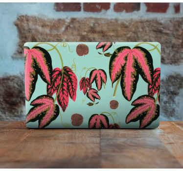 Vinilo para portátiles Maranta verde y rojo - TenVinilo