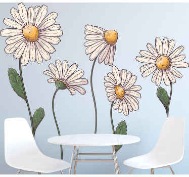 Sticker Fleur Fleurs de marguerite - TenStickers