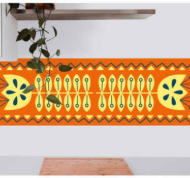 Beautiful colorful flowers border sticker - TenStickers