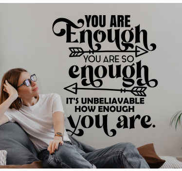 Dovolj lepa inspirativna citatna nalepka - TenStickers