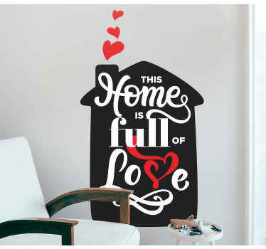 Hjem fullt av kjærlighet hjem tekst wallstickers - Tenstickers