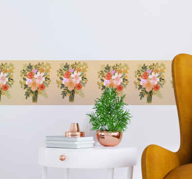 컬러 꽃 꽃다발 세트 테두리 스티커 - TenStickers