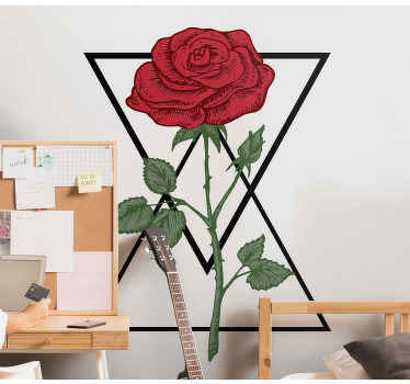 Apparel illustration of a rose flower sticker - TenStickers