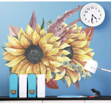 해바라기 꽃다발 장식 꽃 스티커 - TenStickers