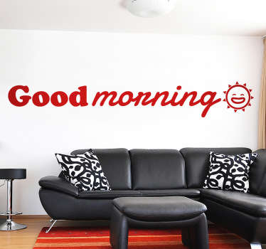 Sticker decorativo good morning - TenStickers