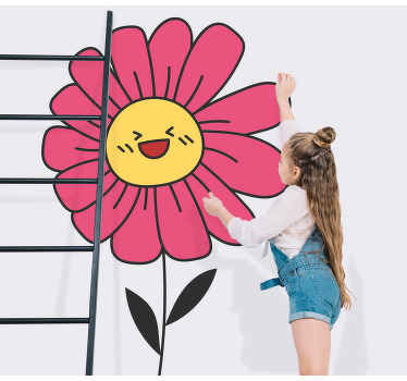 Silhouette blue flower laptop skins - TenStickers