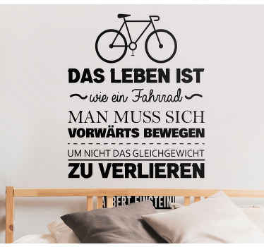 Wandtattoo Sprüche Das Leben ist wie ein Fahrrad - TenStickers