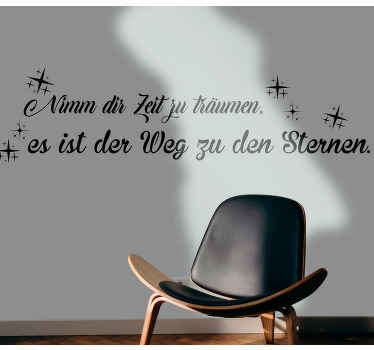 Wandtattoo Zitat Träumen ist der weg zu den sternen - TenStickers