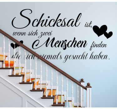 Wandtattoo Zitat Zwei menschen finden sich - TenStickers