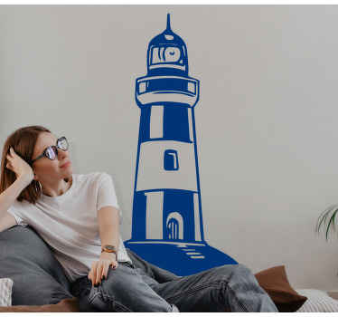 Naklejka na ścianę Samotna latarnia morska - TenStickers
