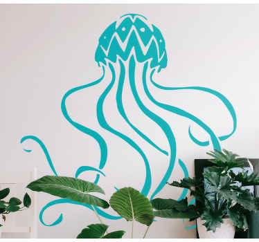 Autocolantes marítimos Medusa em azul - TenStickers