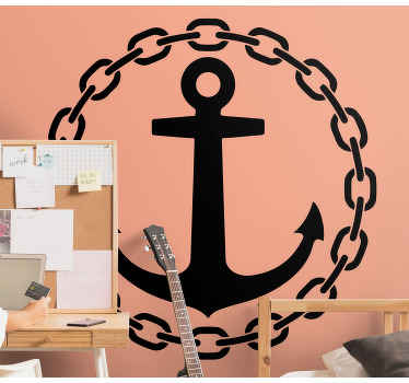 Vinilo marinero Ancla simple como sello - TenVinilo