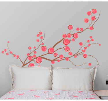 Sticker Porte Baies de sorbier branches bâtonnets secs - TenStickers