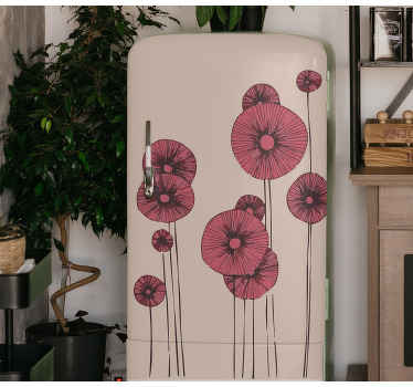 Selbstklebend Kühlschrank Tür Aufkleber für die Küche Blumen Pflanzen Rosen