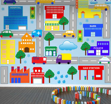 City Roads Kids Decal - TenStickers