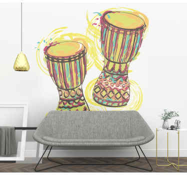 Vinilo para salón Tambores tam - TenVinilo