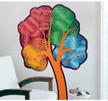 Adesivo decorativo flores Quatro estações primavera e outono árvo - TenStickers