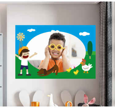 Farm photo frame Childrens Bedroom wall Sticker - TenStickers
