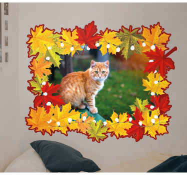 Rdeča nalepka za stensko dekoracijo fotookvirja - TenStickers