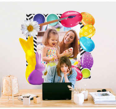 Easter photo frame decoration wall sticker - TenStickers