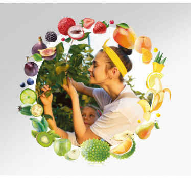 Nalepka za dekoracijo okvirja za barvno sadje - TenStickers