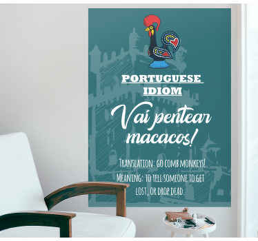 Autocolantes de provérbios populares Em português dizendo se perd - TenStickers