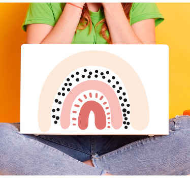 Rainbow colors and symbols laptop skin - TenStickers